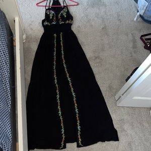 Forever 21 Black and Floral Maxi Dress